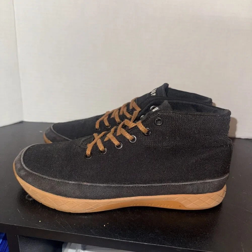 Nobull Mid Canvas Trainer Mens Size 7.5 Workout Gym Shoes Black Womens Size 9